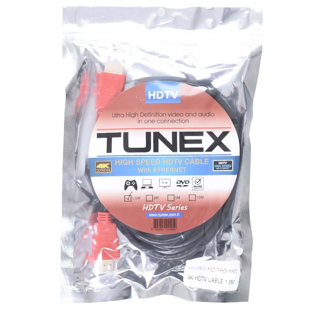 TUNEX 1,5 Mt HDMI Kablo THD-150