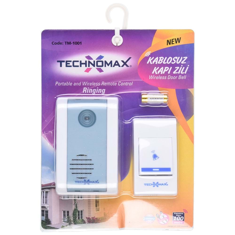 TECHNOMAX Kablosuz Kapı Zili TM-1001