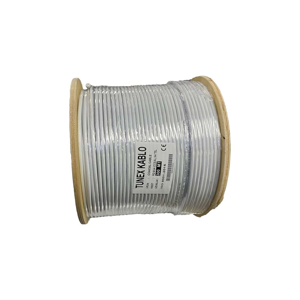 TUNEX Rg6-U4 Ccs 64 Tel Kablo 300 MT TNX-064-300