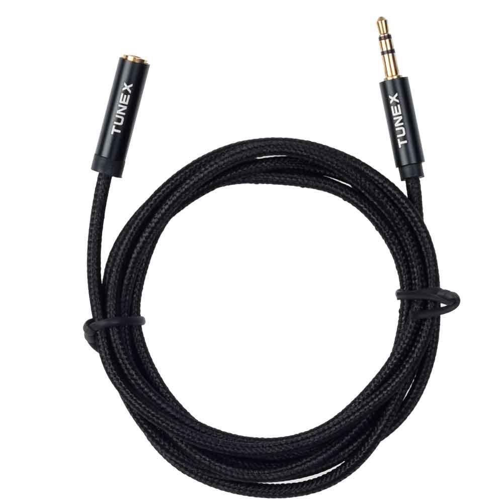 TUNEX 3,5 mm Erkek 3,5 mm Dişi İpek Örgü 1,5 Mt Kulaklık Uzatma TNX-1001