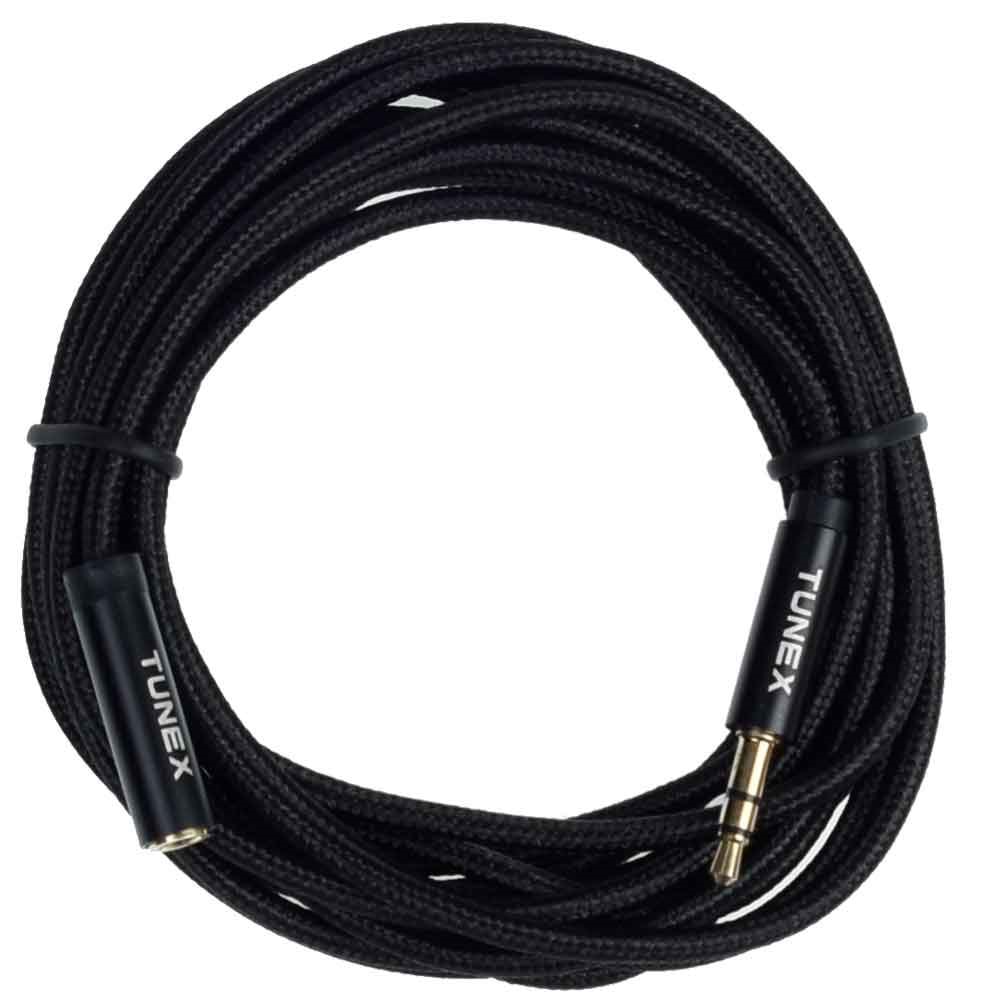 TUNEX 3,5 mm Erkek 3,5 mm Dişi İpek Örgü 3 Mt Kulaklık Uzatma TNX-1003
