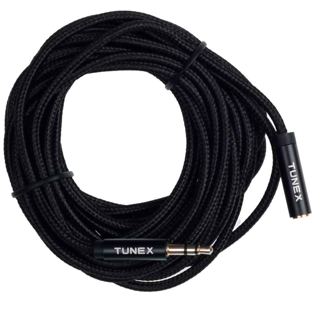 TUNEX 3,5 mm Erkek 3,5 mm Dişi İpek Örgü 5 Mt Kulaklık Uzatma TNX-1005