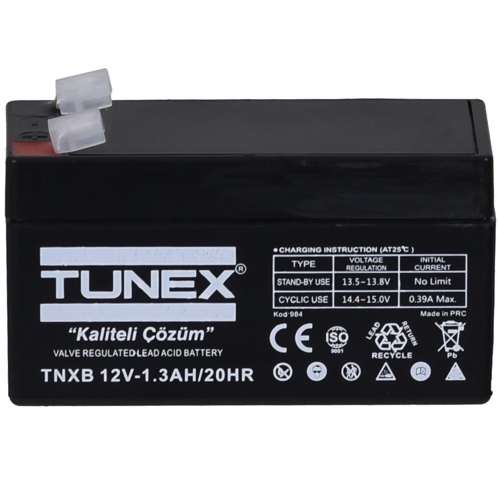 TUNEX 12V 1,3A 0,51 Kg Kuru Bakımsız Akü TNXB-12V1,3A