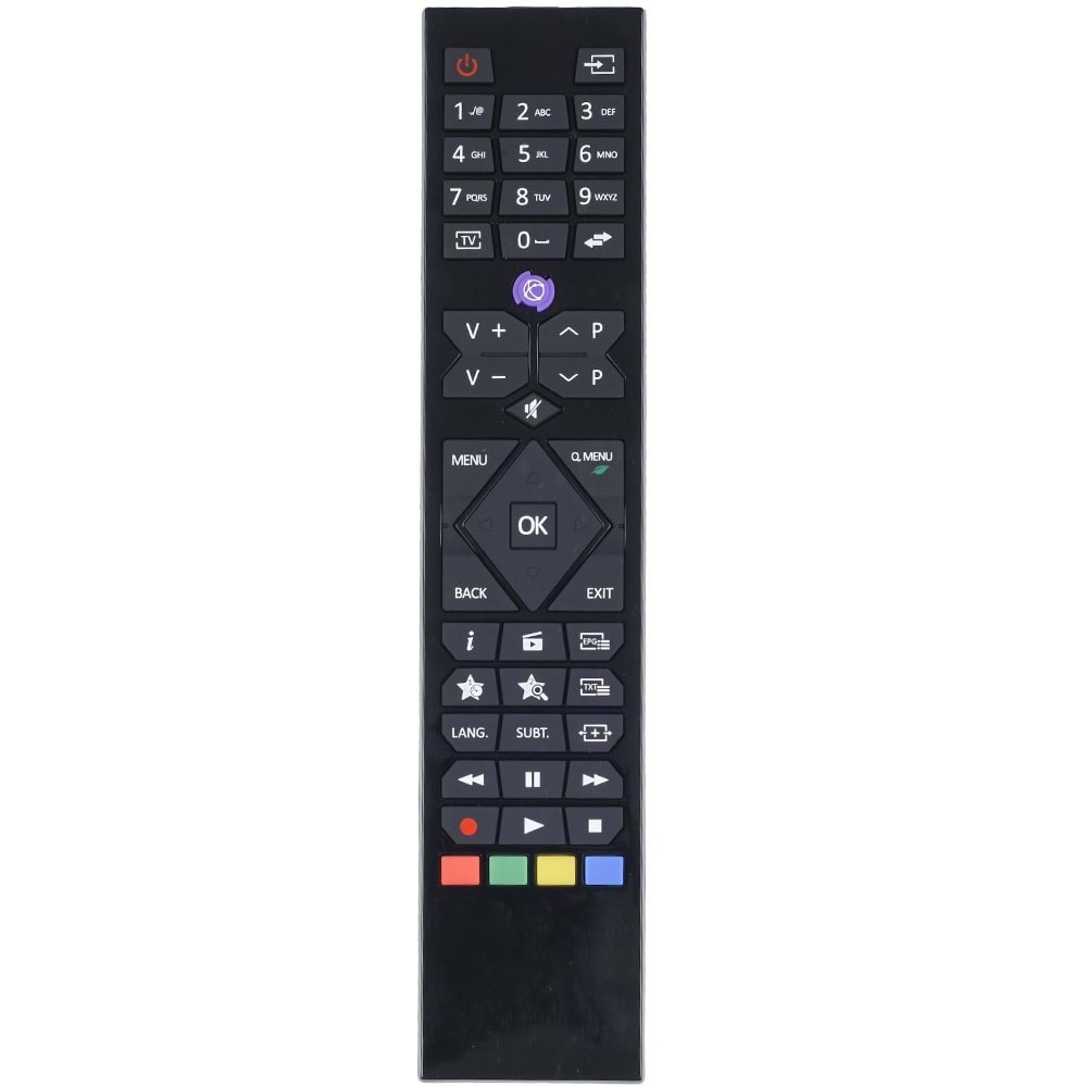 TUNEX Vestel Seg Regal Baklava Göbek Mor Tuş Led Tv Kumanda TR-208