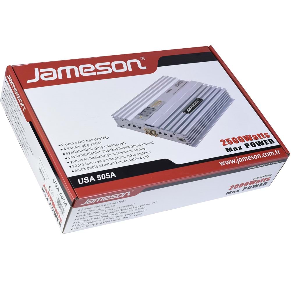 JAMESON 2500W 4 Kanal Oto Amfi USA-505A