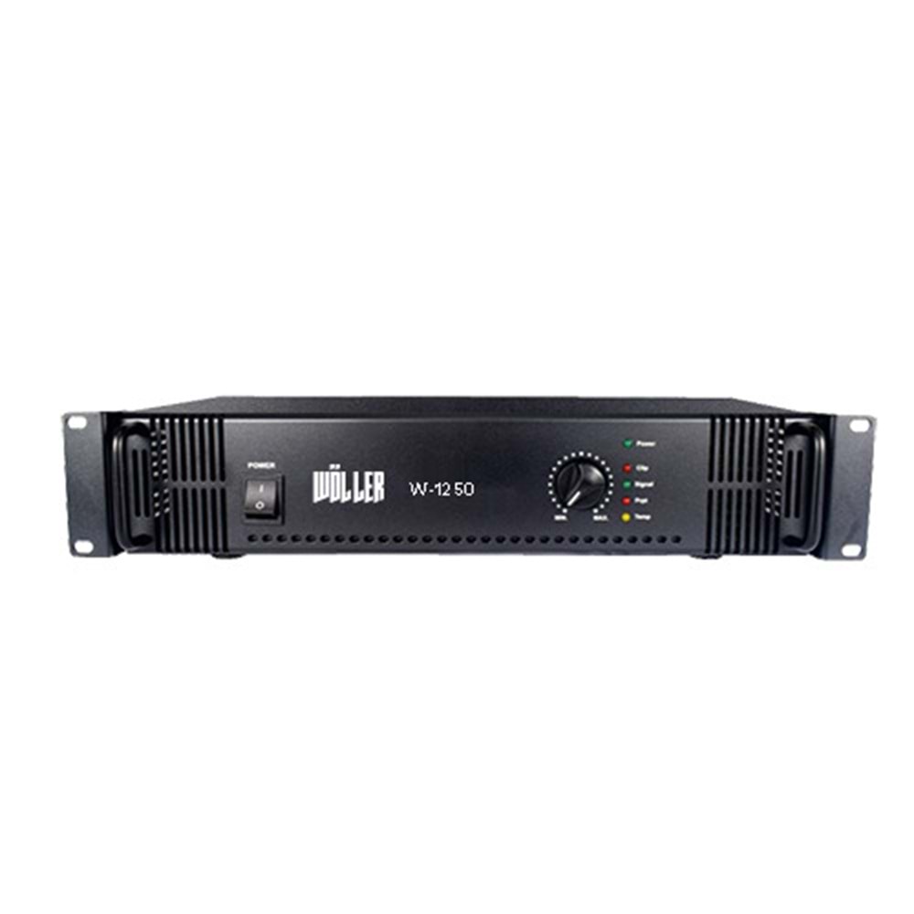 WÖLLER Tek Kanal 250 Watt Trafolu ve 8 Ohm Power Amfi W-1250