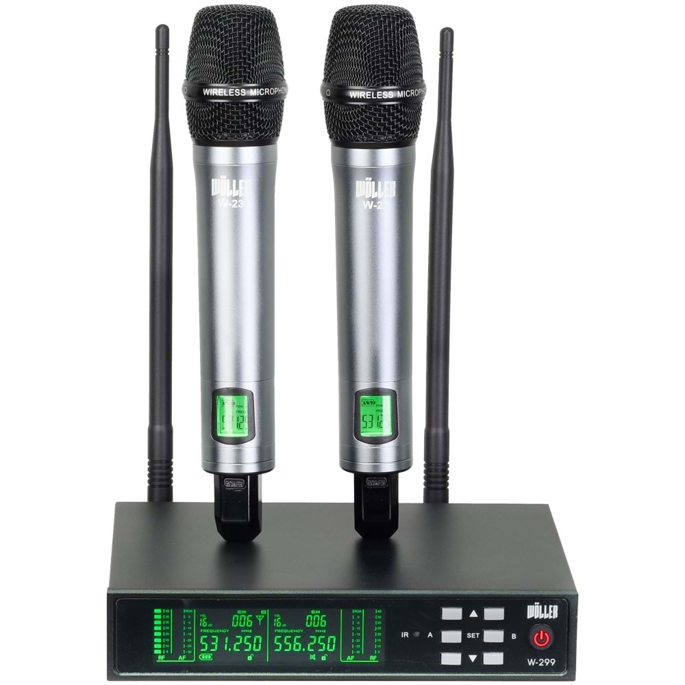 WÖLLER Uhf İki El Kablosuz Mikrofon W-299 EE