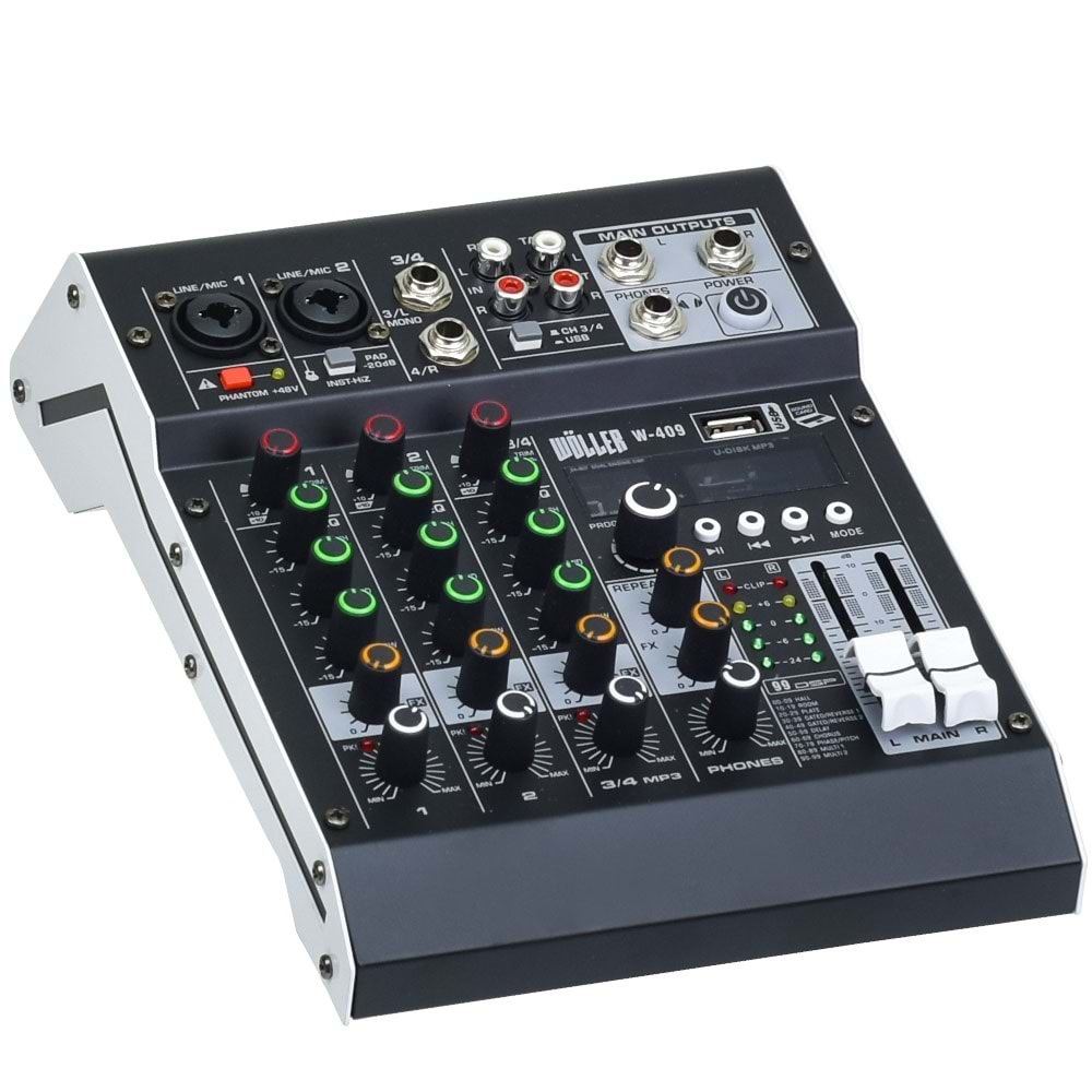 WÖLLER 4 Kanal 99 Dsp Usb-Bt Deck Mikser W-409