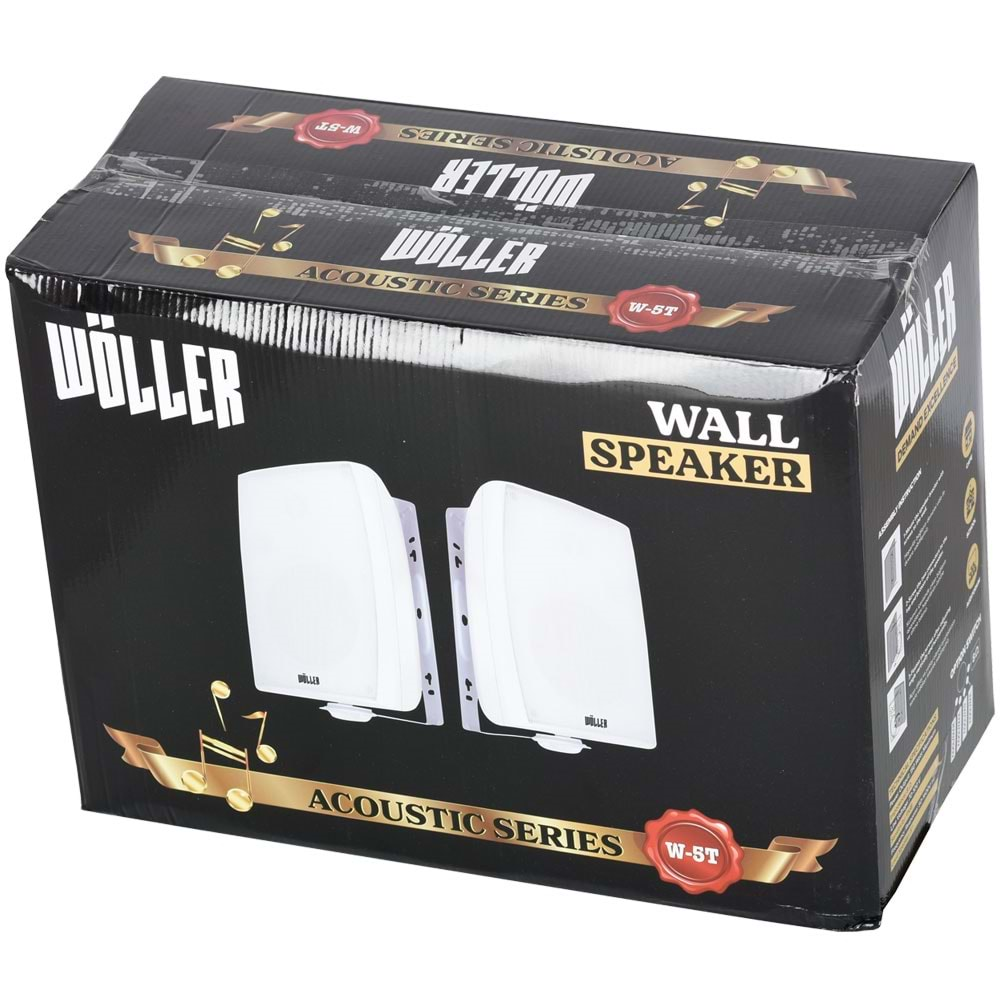 WÖLLER W-5 TB 150W 13 Cm 100V Beyaz Sütun Hoparlörü 2 ADET W-5 TB