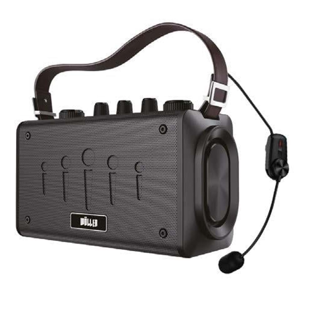 WÖLLER 100W Usb+Sd+Bt Headset Kayıtlı Şarjlı Amfi W-600 H