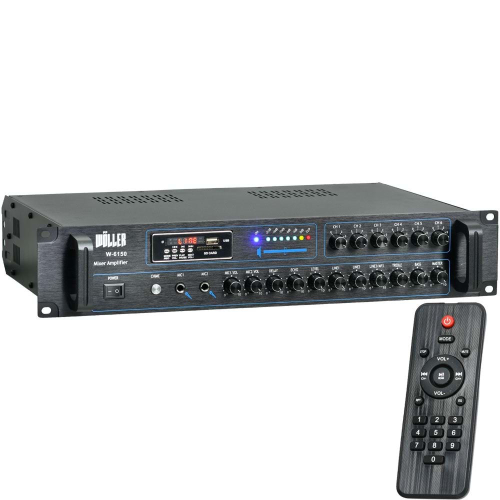 WÖLLER 150W 100V 6 Bölge Kontrollü Amfi W-6150