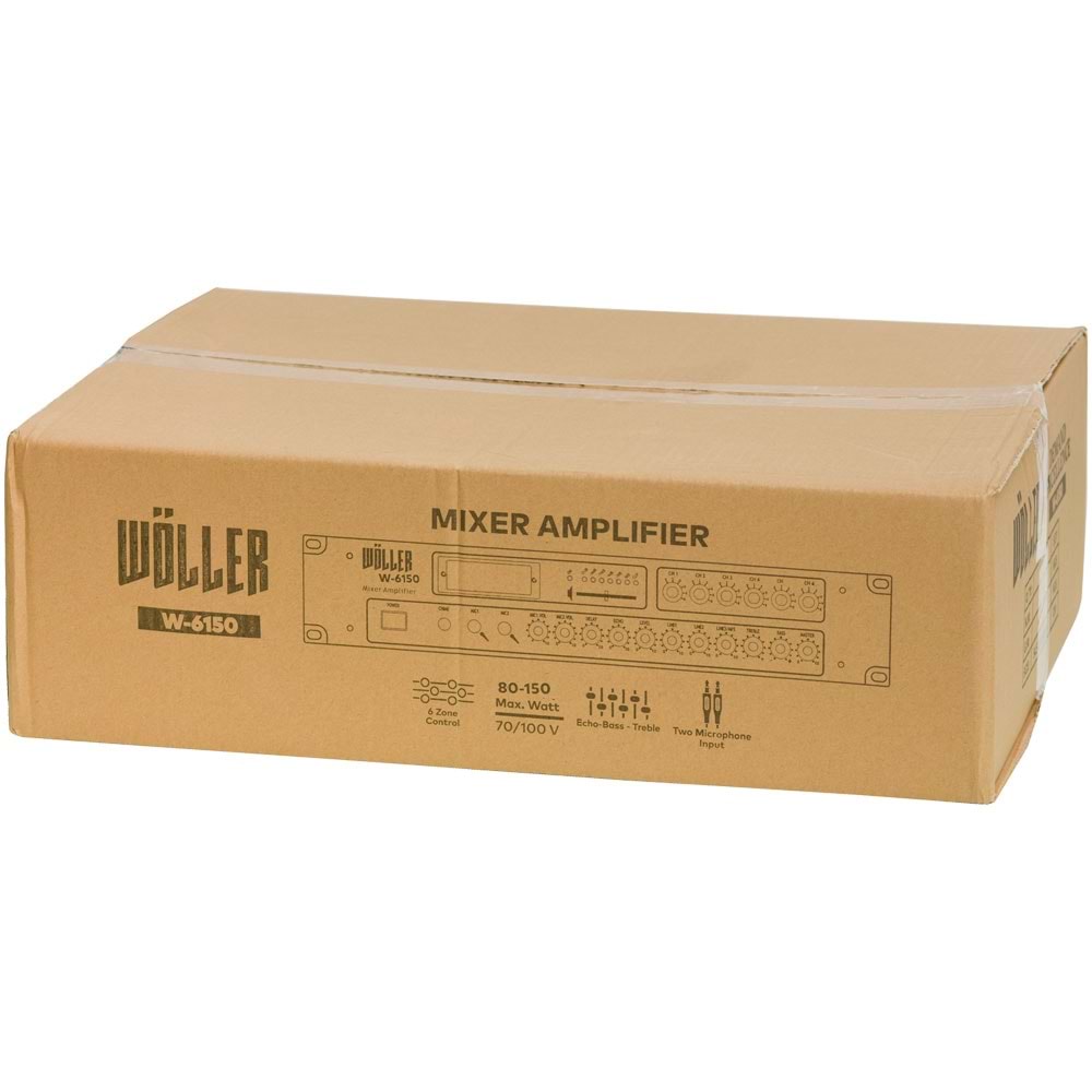 WÖLLER 150W 100V 6 Bölge Kontrollü Amfi W-6150