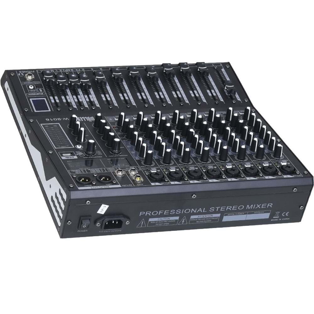 Wöller 8 Kanal 16 Dsp Efekt Usb-Bt Deck Mikser W-8016