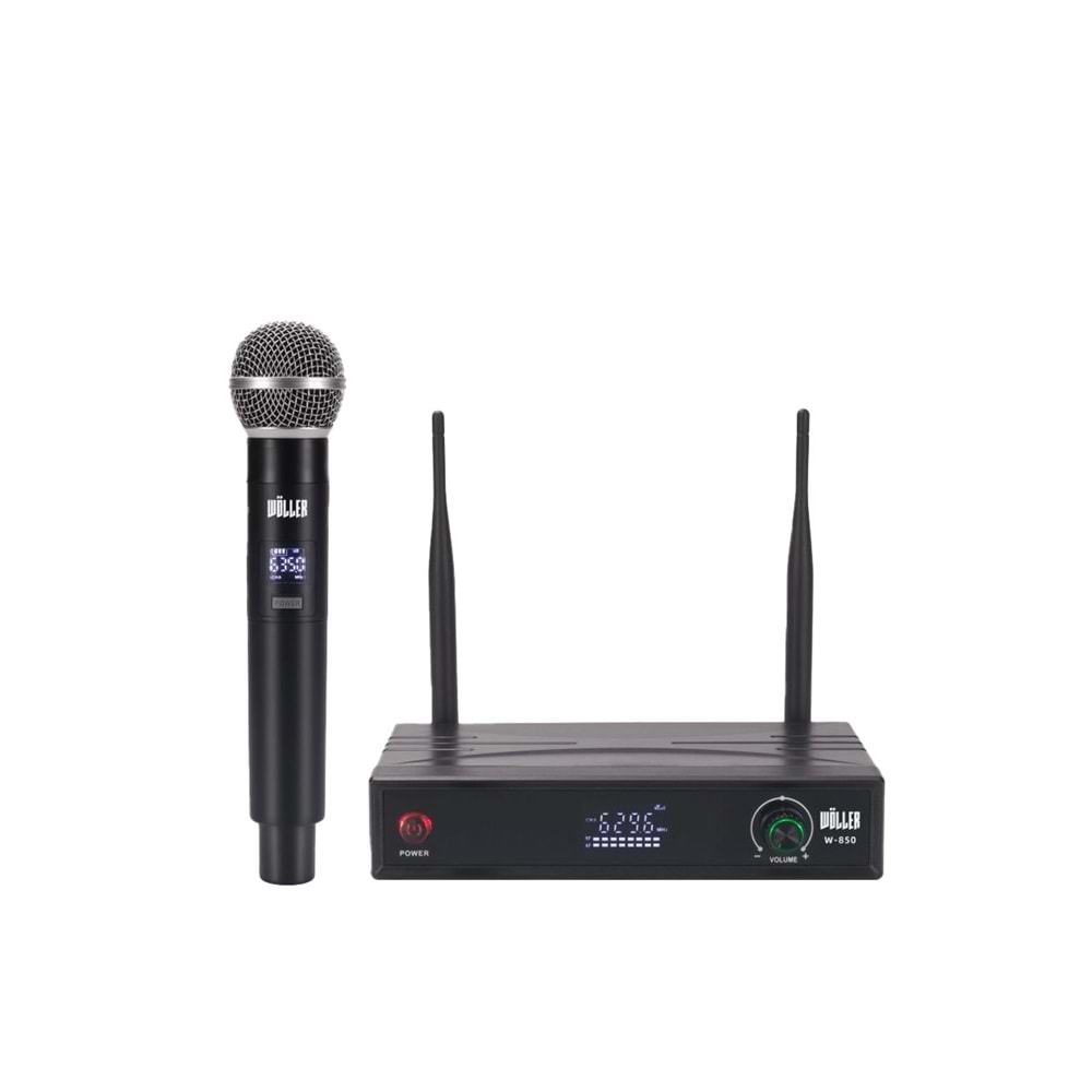 WÖLLER Uhf Tek El 48 Değiştirebilir Frekans Kablosuz Mikrofon W-850 E