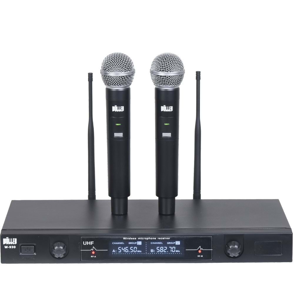 WÖLLER Uhf Çift El Kablosuz Mikrofon W-930 EE