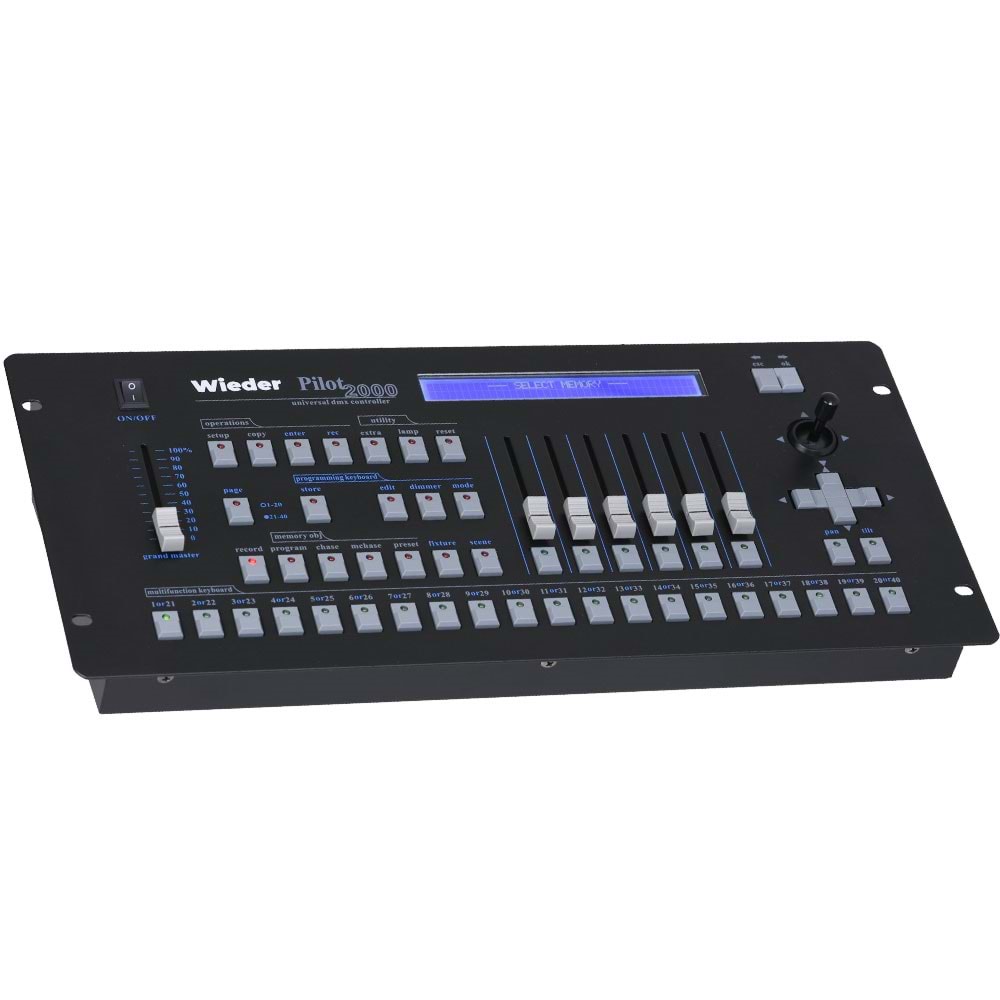 WIEDER 40 Hafızalı Plot 2000 Işık Masası WR-22 DMX