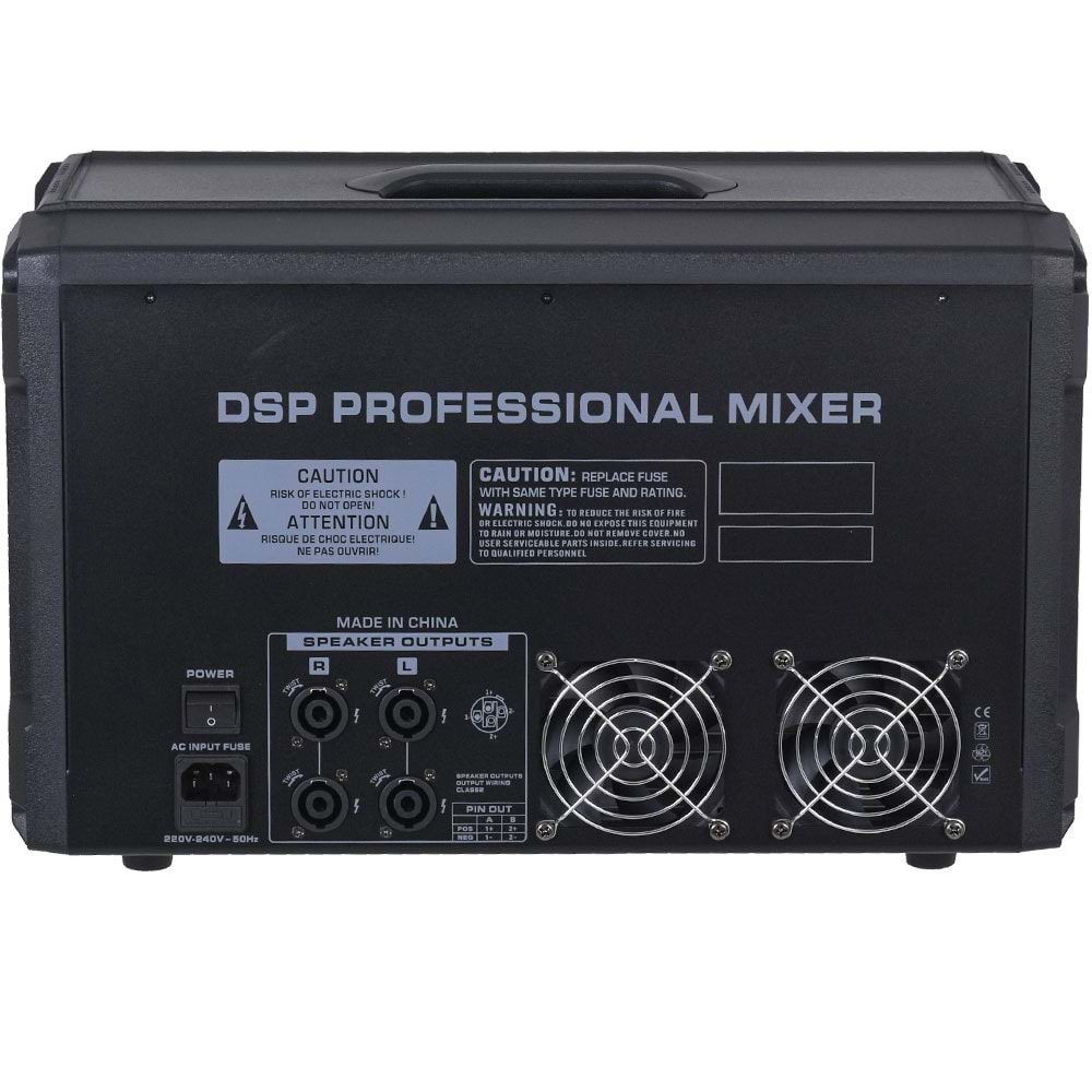 WÖLLER 2X750 W 10 Kanal Usb+Bt Power Küp Mixer Amfi WUX-10 P