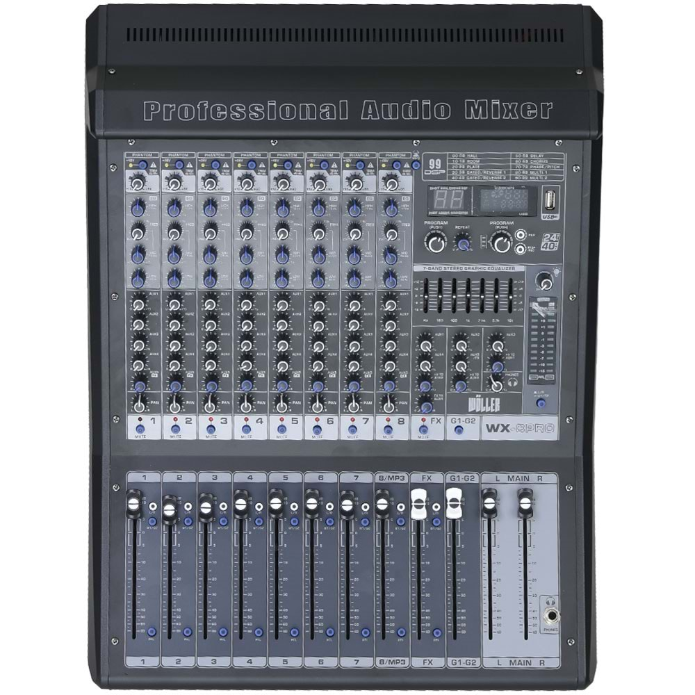 WÖLLER 8 Kanal Deck Mixer WX-8 PRO