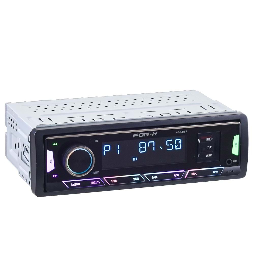 FOR-X Usb-Fm-Bt Dsp İşlemcili 3 Amfi Çıkışlı Oto Teyp X-510 DSP
