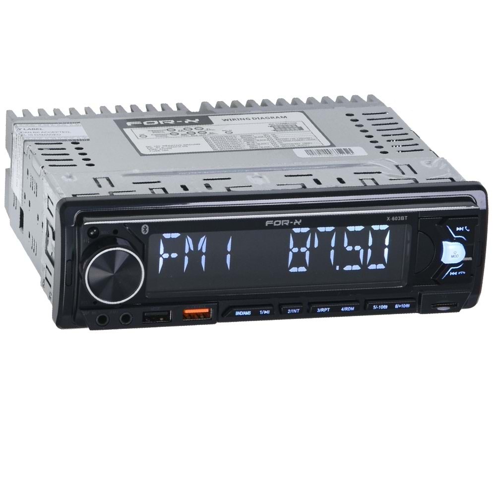 FOR-X Bluetooth ve USB Girişli Radyo Oto Teyp X-603 BT
