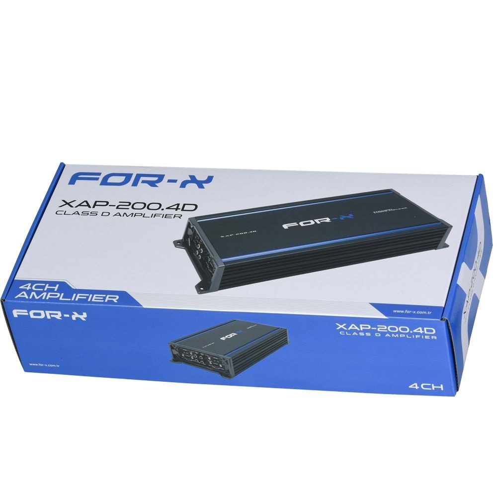 FOR-X 4 Kanal 4X200W D Clas Oto Amfi XAP-200,4 D