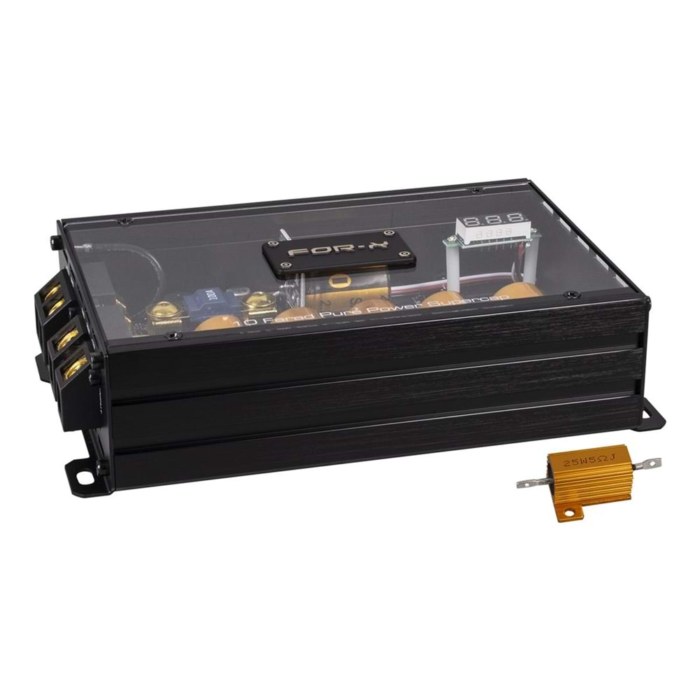 FOR-X Yüksek Performanslı Araç Ses Sistemi 10 Farad Kapasitör XCAP-10F