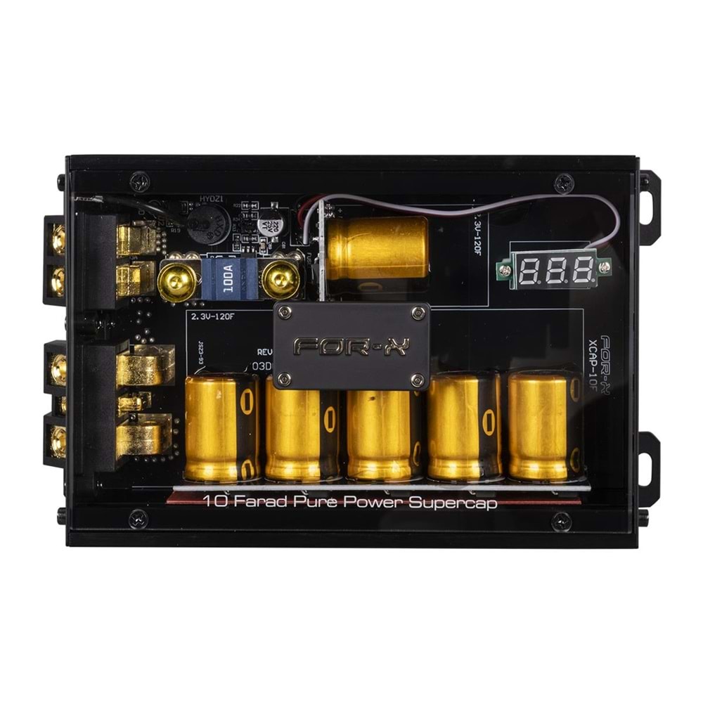 FOR-X Yüksek Performanslı Araç Ses Sistemi 10 Farad Kapasitör XCAP-10F