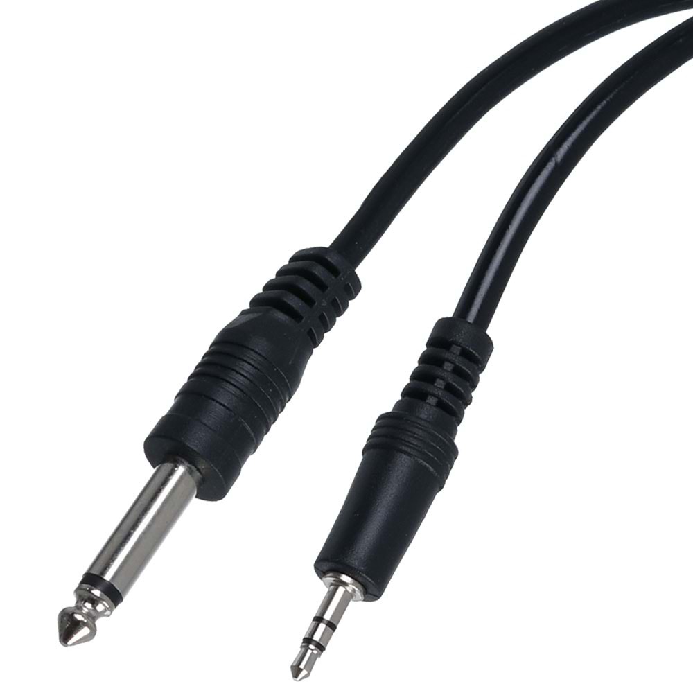 TUNEX 3,5 mm Stero Erkek 6,3 mm Mono Erkek 5 Mt Kablo ZY-500