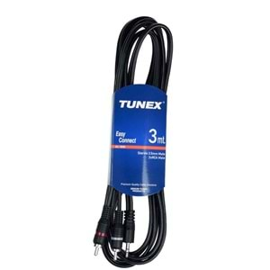 TUNEX 3,5 mm Erkek 2XRCA Erkek 3 mt Kablo AL-300