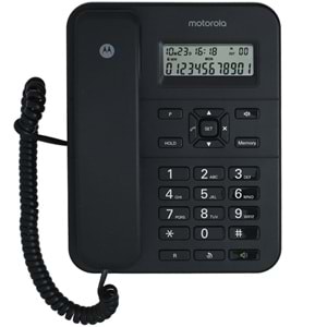 MOTOROLA Masaüstü Caller ID Destekli Siyah Kablolu Telefon CT-202
