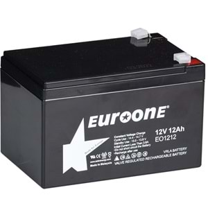 EUROONE 12V 12A Kuru Tip Akü EO-1212