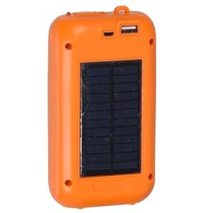 GOLD SILVER 32 Ledli Usb Ve Solar Şarjlı Powerbank Fener GS-875