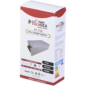 HIGHTEK 12V 60A Smps Metal Kasa Adaptör HT-1148