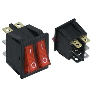 HIGHTEK İkili Işıklı Anahtar On Off 6P LDS101