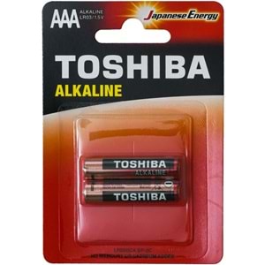 TOSHIBA AAA İnce Alkalin Pil 2 Li Blister LR03GCA-2 BLS