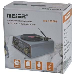 MEIER Usb Bluetooth lu Şarjlı FM Radyo MD-1320 BT