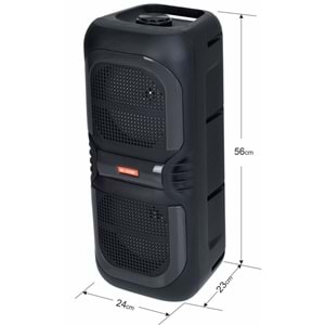 MS Bluetooth ve USB Girişli 2X8 inch Şarjlı Işıklı Müzik Sistemi MS-2039 BT