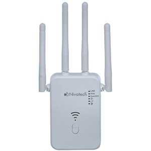 NİVATECH 4 Antenli 300 Mbps Wi-Fi Router Sinyal Güçlendirci NTC-35Q