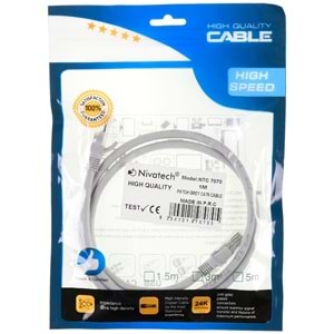 NIVATECH 1 Mt Cat6 Pluglu Kablo NTC-7070