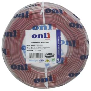 ONLİ 2X0,75 Şeffaf Hoparlör Kablosu ON-752 ŞEFFAF