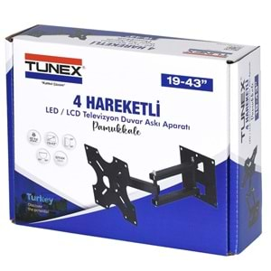 TUNEX 19-32 Hareketli LED-LCD Televizyon Duvar Askı Aparatı PAMUKKALE