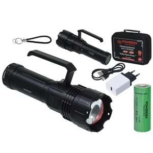 POWERDEX 90W Şarjlı Profesyonel Avcı Tüfek Feneri PD-16000