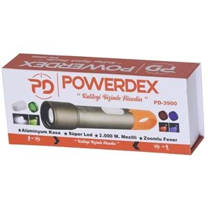 POWERDEX 4 Renkli Şarjlı Fener PD-3900