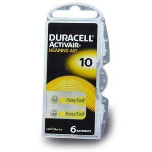 DURACELL NO-10 ACTIVAİR KULAKLIK PİLİ 6 LI