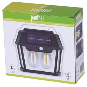 PANTHER 2 Lambalı Solar Ledli Duvar Lambası PT-2992