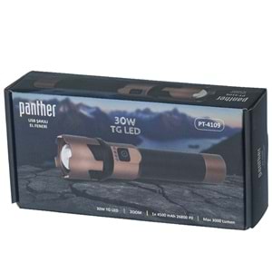 PANTHER Usb Şarjlı El Feneri PT-4109