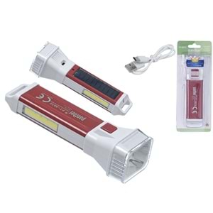 PANTHER Usb Şarjlı Solar El Feneri PT-8872
