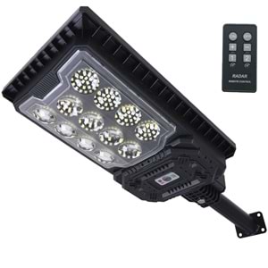 PANTHER IP-66 Sensörlü Kumandalı Solar şarjlı Ledli Sokak Lambası PT-W7114-1
