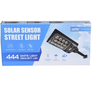 PANTHER IP-66 Sensörlü Kumandalı Solar şarjlı Ledli Sokak Lambası PT-W7114-2