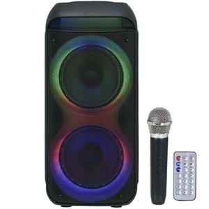 QL Bluetooth ve USB Girişli 8 İnch Şarjlı Işıklı Müzik Sistemi QL-8811